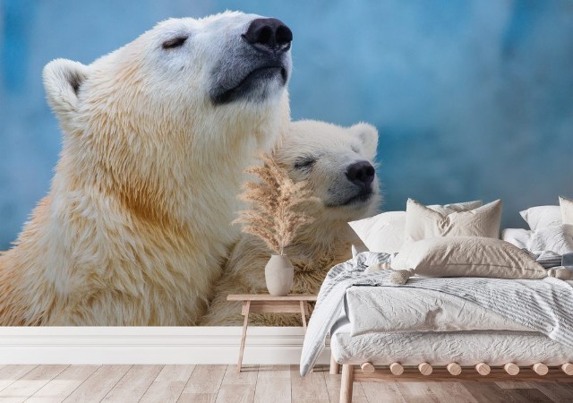 Picture of Polar bear with cub