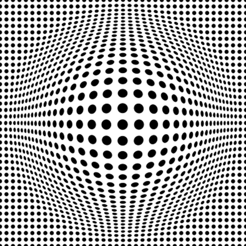 Afbeeldingen van Seamless background with optical illusion of a ball