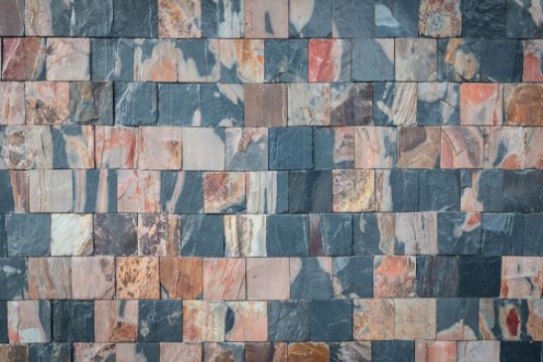 Image de Elegant stone wall from small square parts