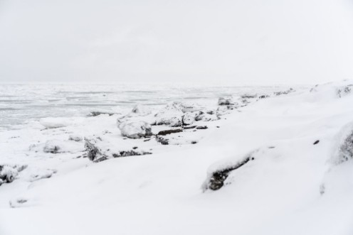Picture of Ice at coastline of the Pacific ocean