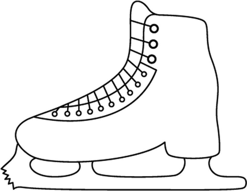 Bild på Ice skate icon Outline vector illustration