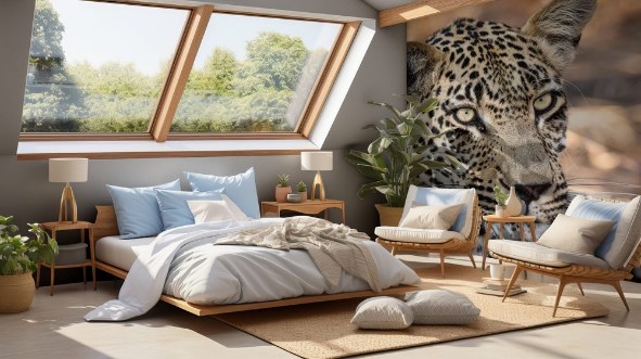 Afbeeldingen van Stunning looking male leopard relaxing