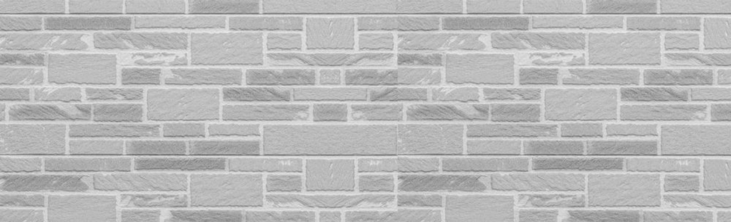 Picture of Panorama of white modern stone wall texture and background