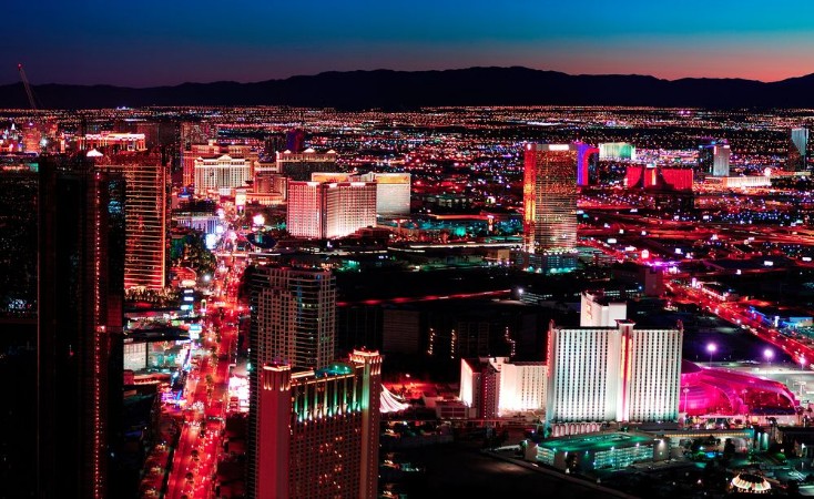 Afbeeldingen van Las Vegas strip aerial view