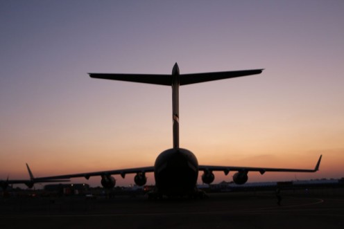 Picture of C17 tail silhouette