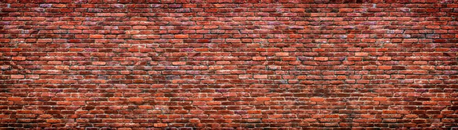 Picture of Old brick wall background Panoramic texture of red stone