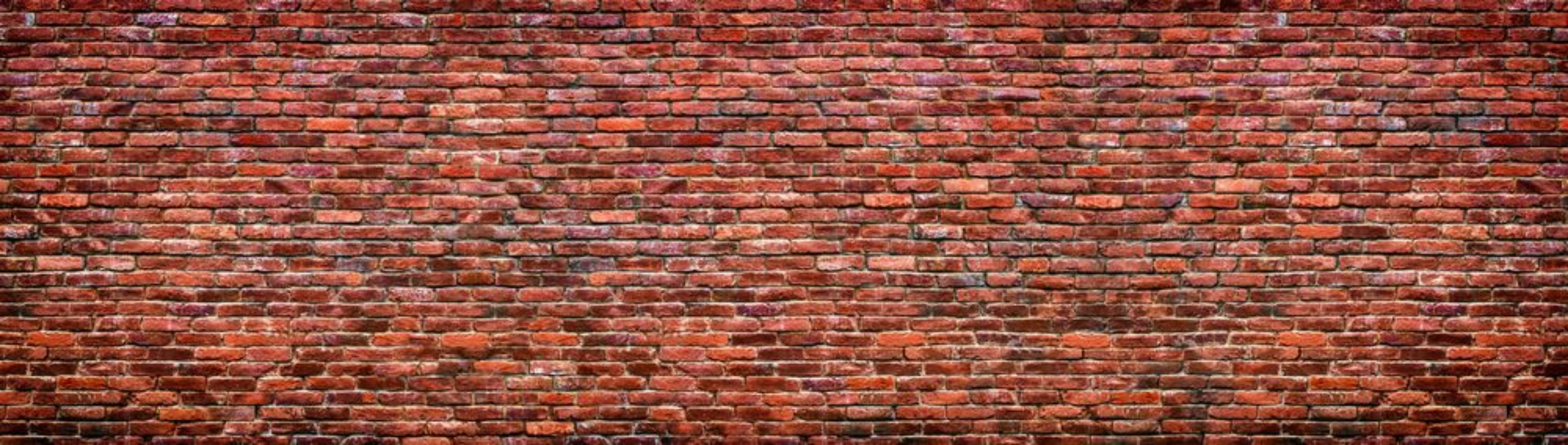 Image de Old brick wall background Panoramic texture of red stone