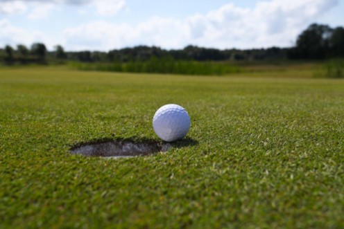 Picture of Golf ball almost in the hole