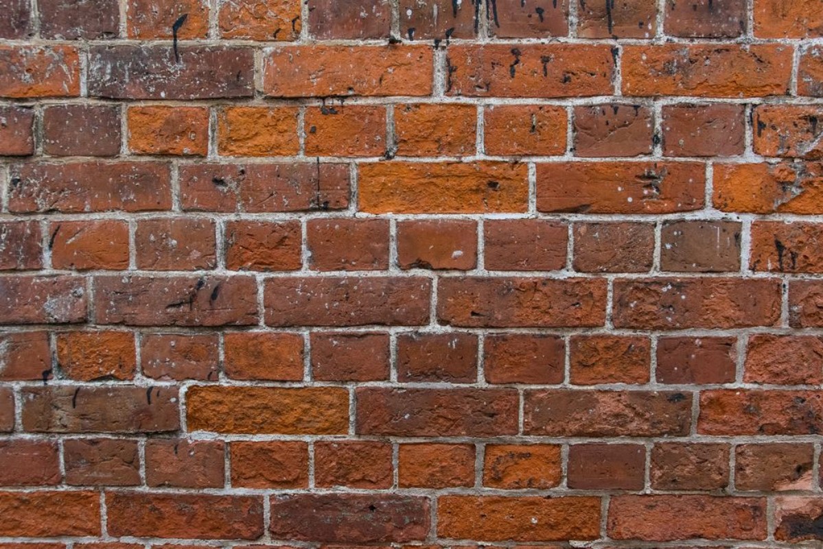 Bild på Old red brick wall texture background