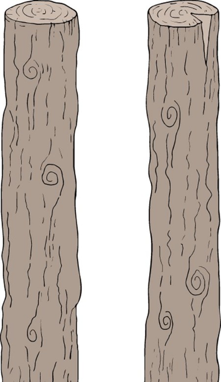 Bild på Wooden trunk cylinder