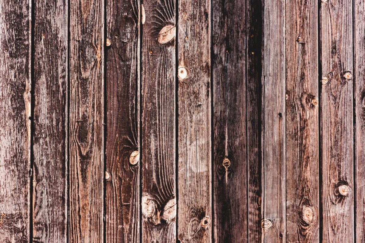 Picture of Old brown wooden oak texture Grunge vertical panel background