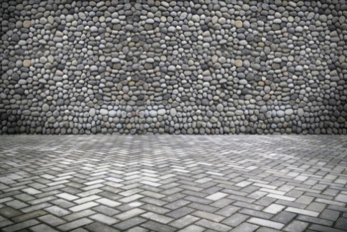 Bild på Stone background with stone pattern floor
