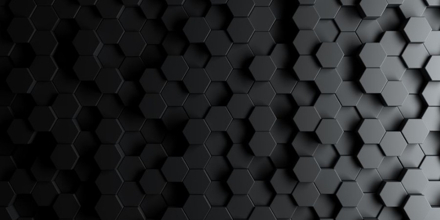 Dark hexagon wallpaper or background photowallpaper Scandiwall