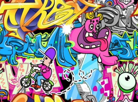 Picture of Graffiti Urban Art Vector Background