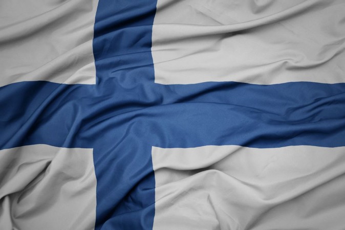 Picture of Waving colorful national flag of finland