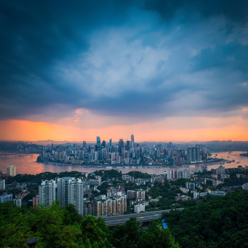 Afbeeldingen van Aerial view of Chongqing China