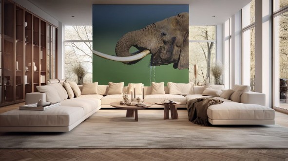 Afbeeldingen van Elephant drinking water