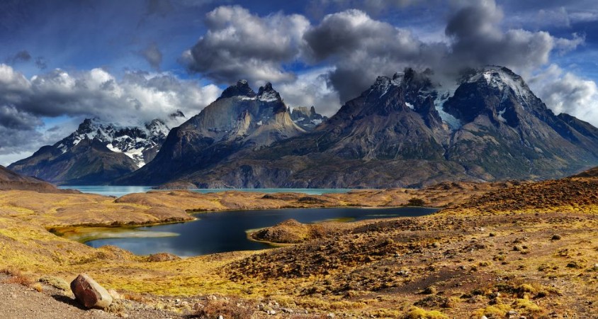 Picture of Mountain panorama Torres del Paine National Park Patagonia Ch