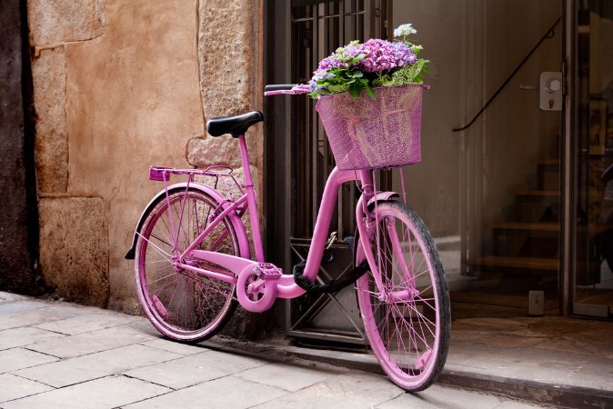 Afbeeldingen van Pink bicycle