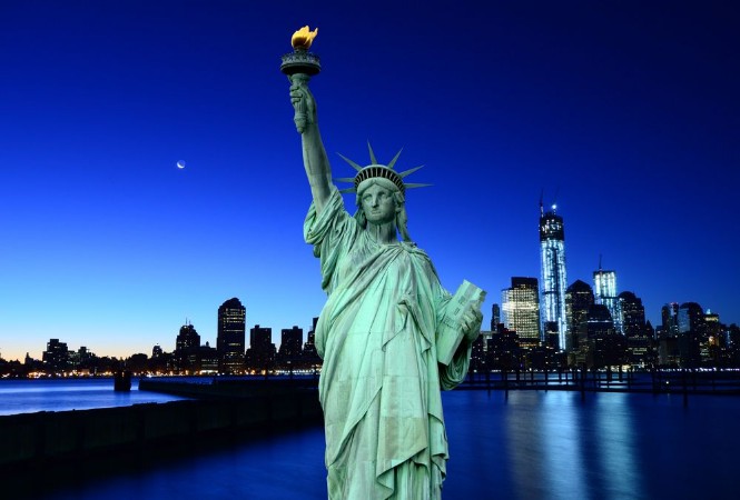 Picture of Statue of Liberty and New York City USA