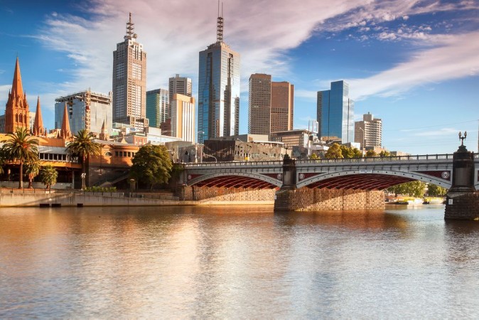 Picture of Melbourne skyline from Southbank