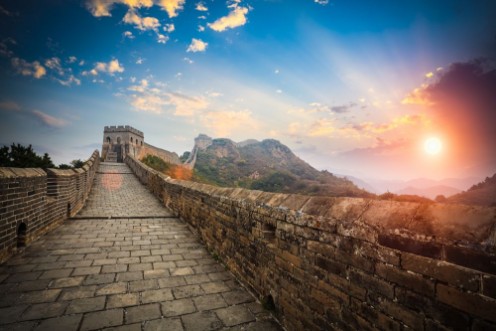 Image de The great wall with sunset glow
