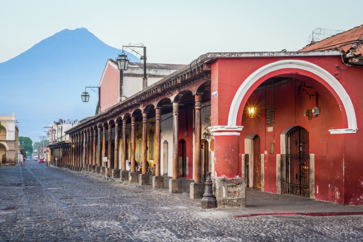 Afbeeldingen van Colonial buildings Antigua Guatemala
