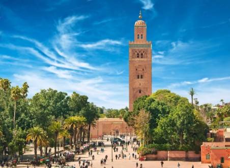 Afbeeldingen van Main square of Marrakesh in old Medina Morocco