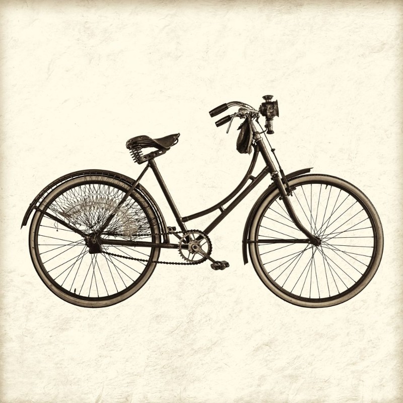 Afbeeldingen van Retro styled image of a vintage lady bicycle