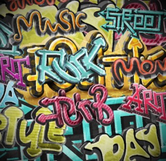 Graffiti grunge background photowallpaper Scandiwall
