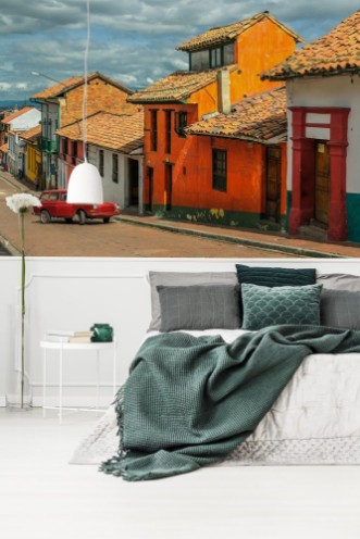 Afbeeldingen van La Candelaria historic neighborhood in downtown Bogota Colombi