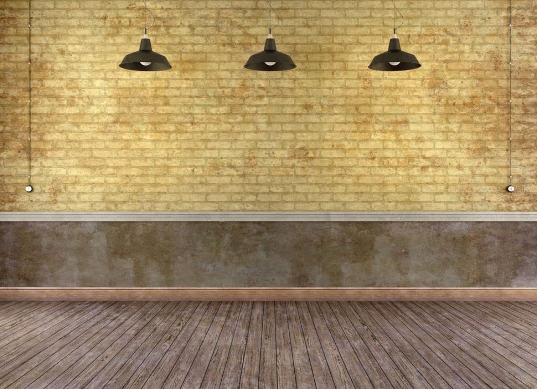 Image de Empty grunge room with brick wall