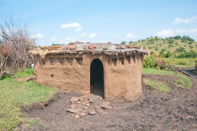 Picture of Mud hut in the masai village in kenya