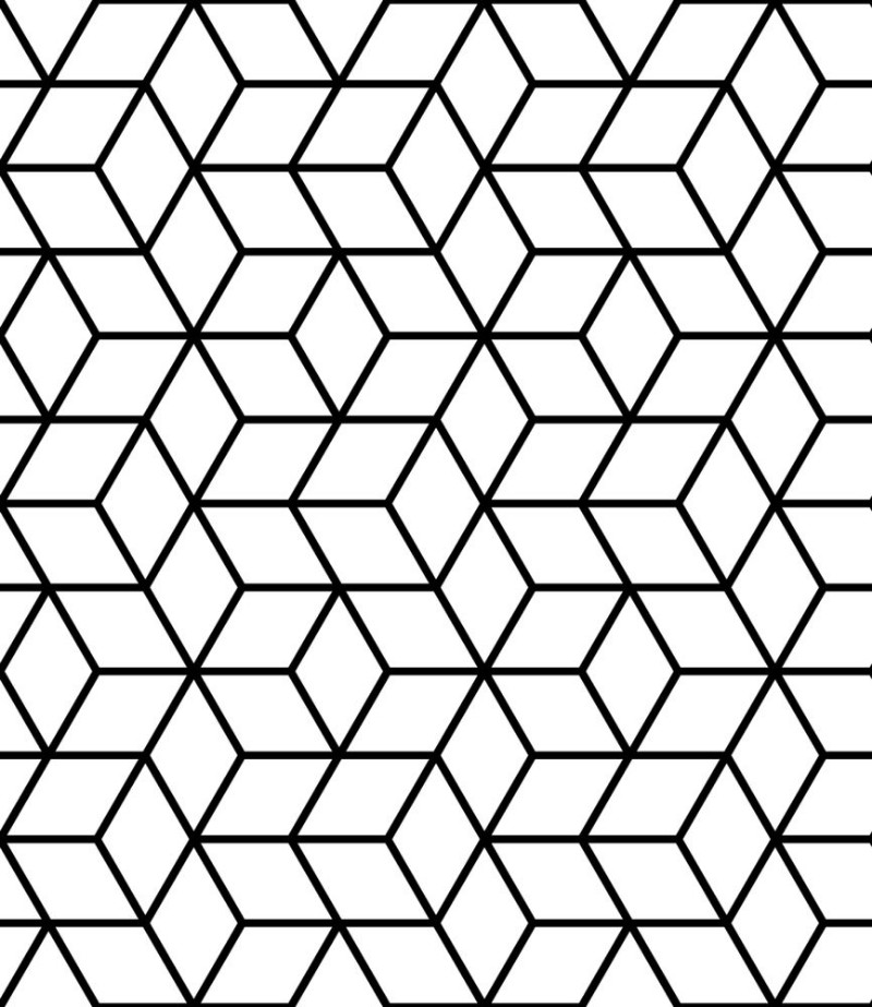 Afbeeldingen van Seamless geometric pattern with cubes