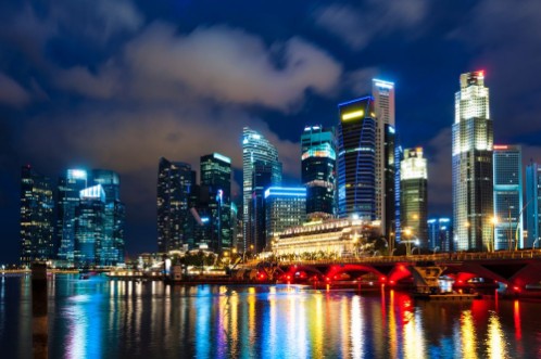 Afbeeldingen van Singapore Skyline