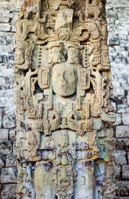 Picture of Ancient Maya Statue at Copan Honduras