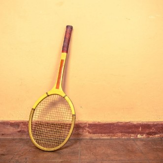 Afbeeldingen van Vintage tennis racket