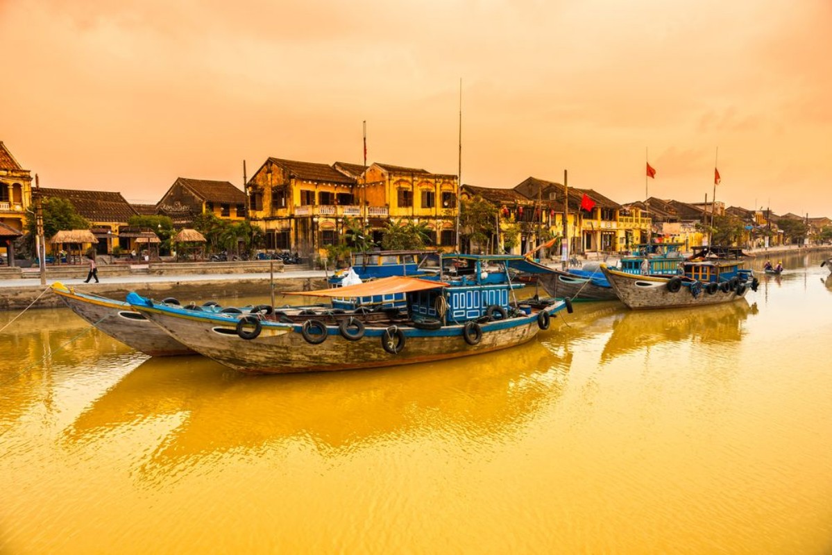 Afbeeldingen van View on the old town of Hoi An Vietnam