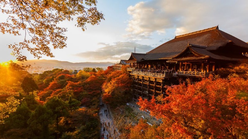 Afbeeldingen van Kiyomizu-dera temple in Kyoto
