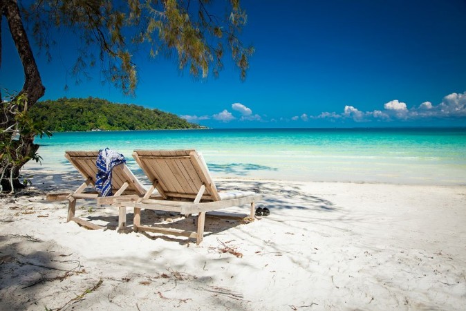 Picture of Beautiful turquoise beach on Koh Rong Samloem in Cambodia