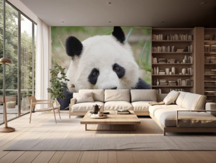 Bild på Giant Panda eating bamboo Chengdu China