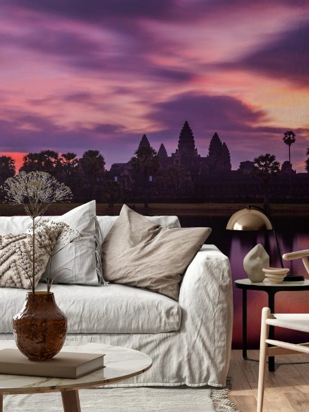 Picture of Angkor Wat - famous Cambodian landmark - on sunrise