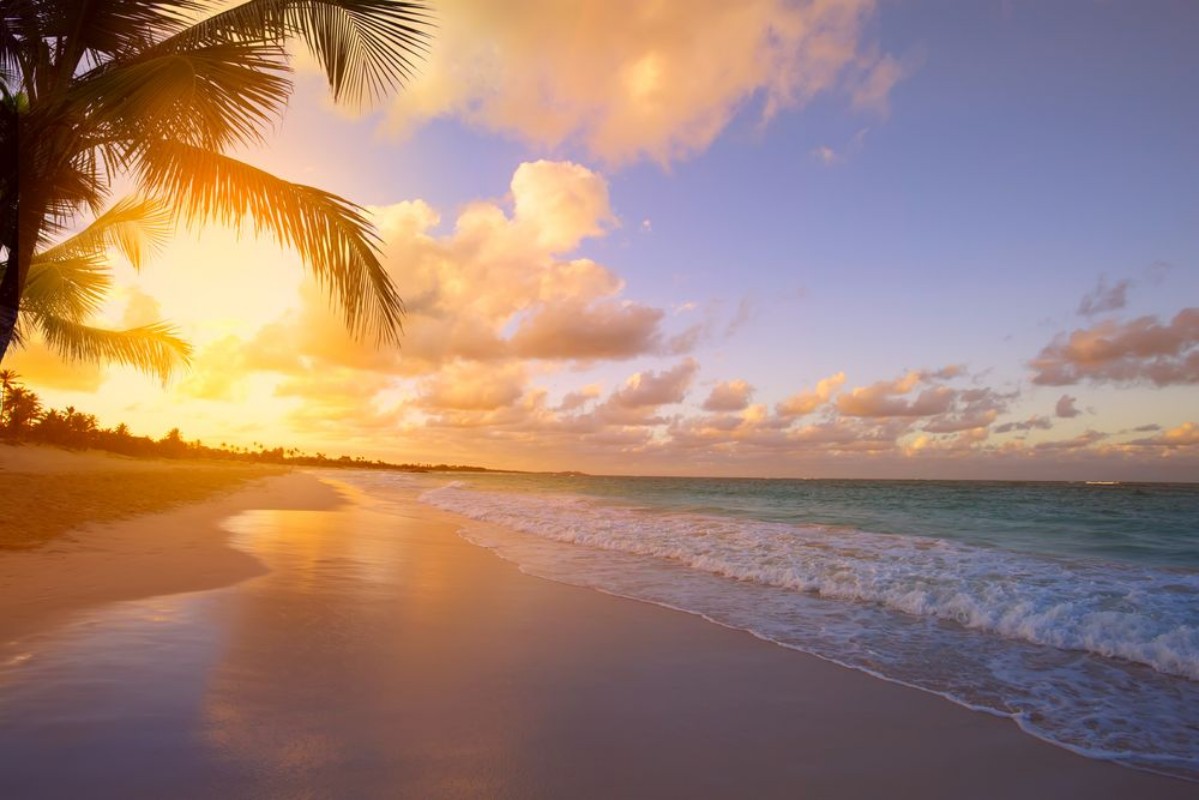 Afbeeldingen van Art Beautiful sunrise over the tropical beach