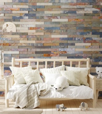 Afbeeldingen van Colorful stone wall tiles