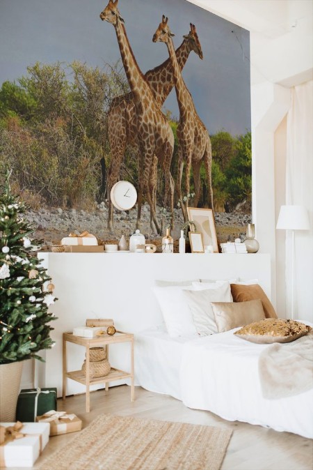 Image de Three giraffes walking in Etosha National Park