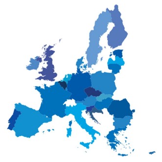 Image de Vector mape of european union borders