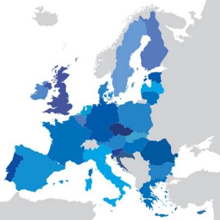 Picture of Vector mape of european union borders