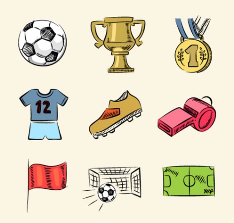 Afbeeldingen van Soccer icon set
