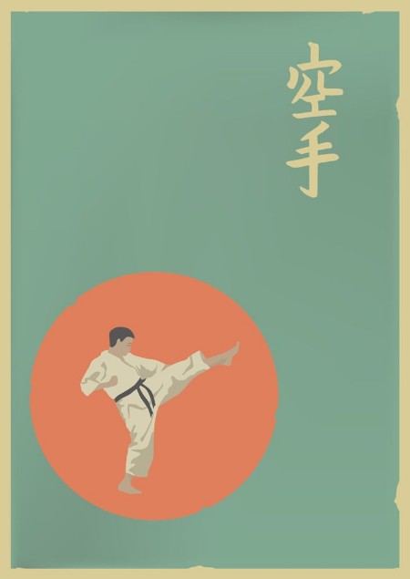 Karate photowallpaper Scandiwall