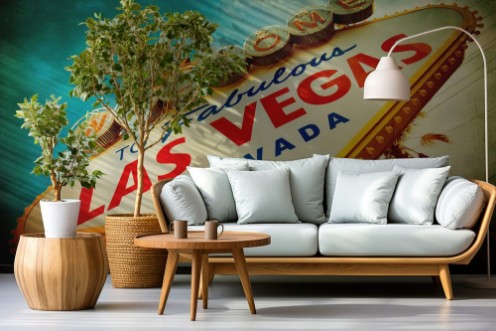 Afbeeldingen van Famous Welcome to Las Vegas sign with vintage texture